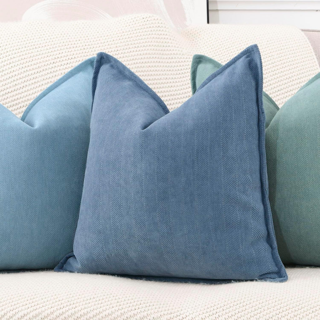 Chenille Boho Beige Throw Pillow Cover — 20" - View 2