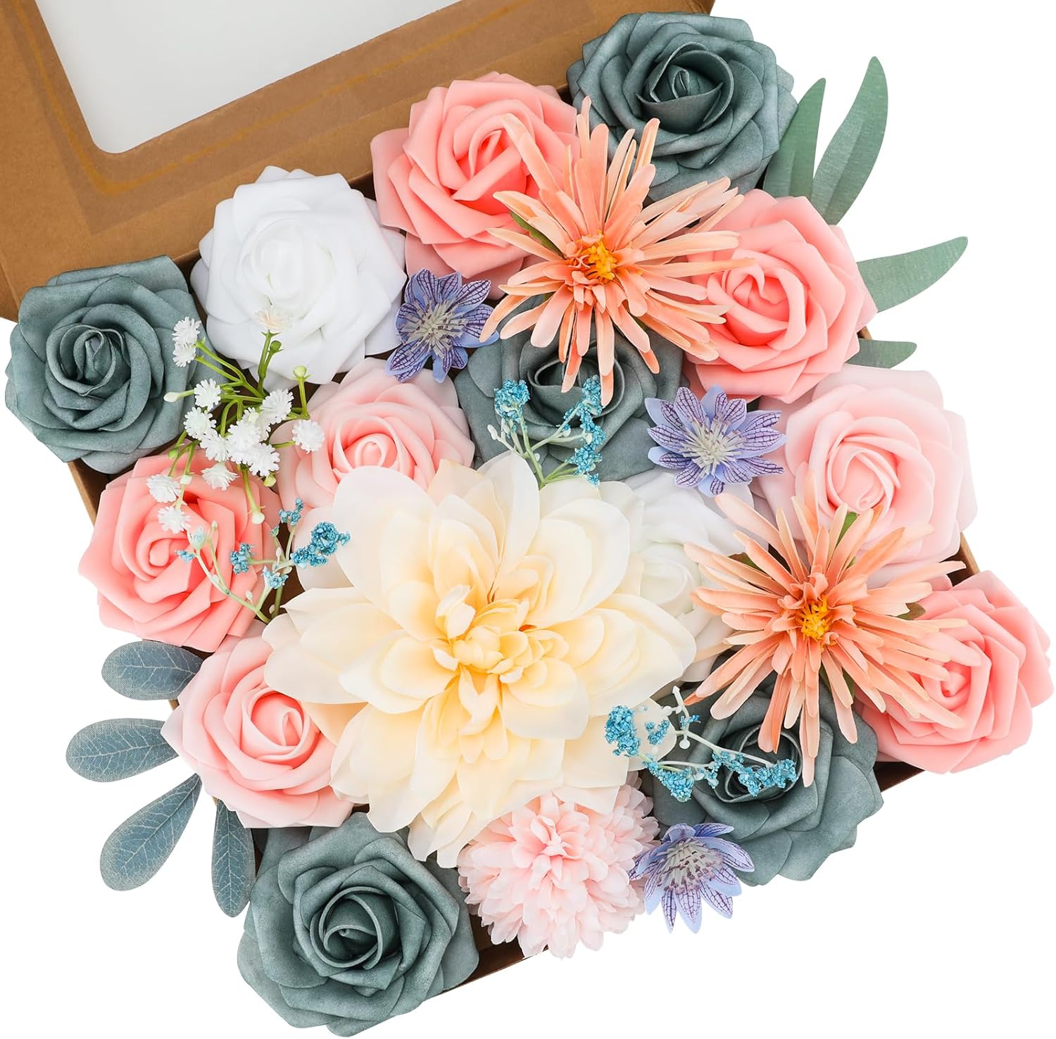 Blue Artificial Flowers — Blue&pink