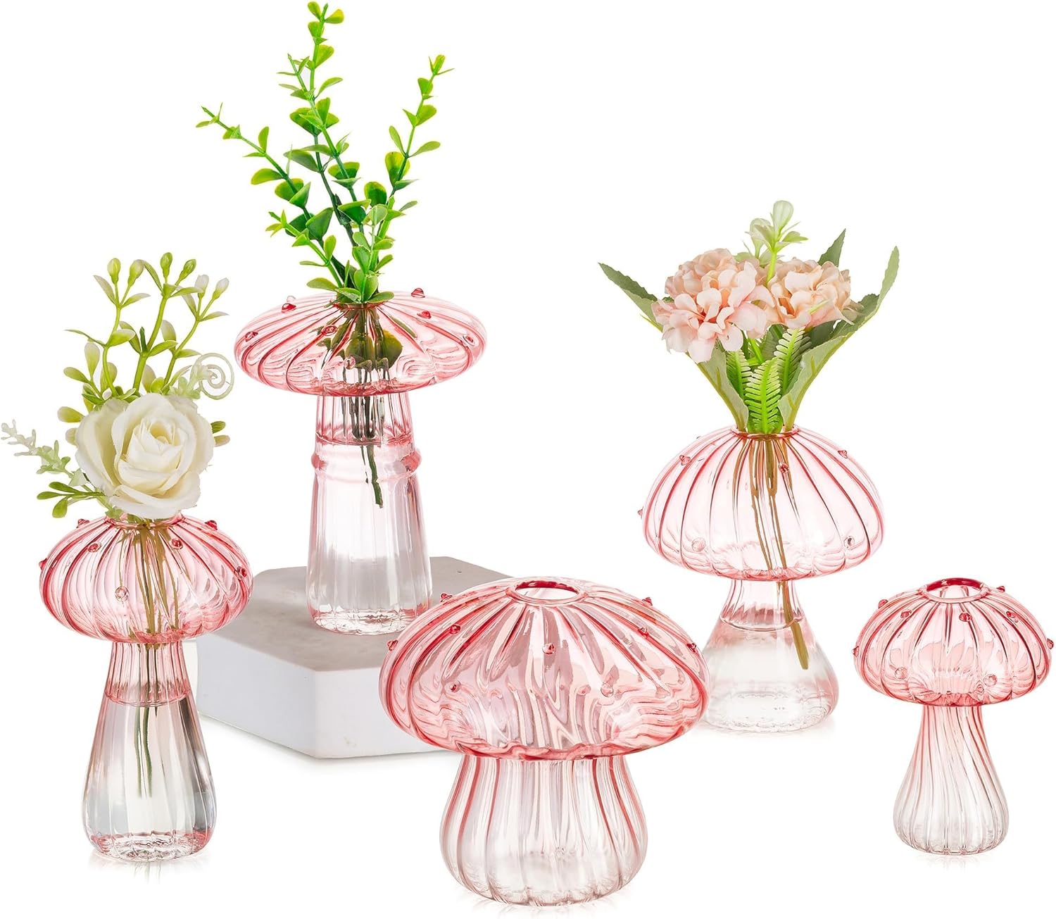 Orange Flower Vase — Set of 10 — Pink