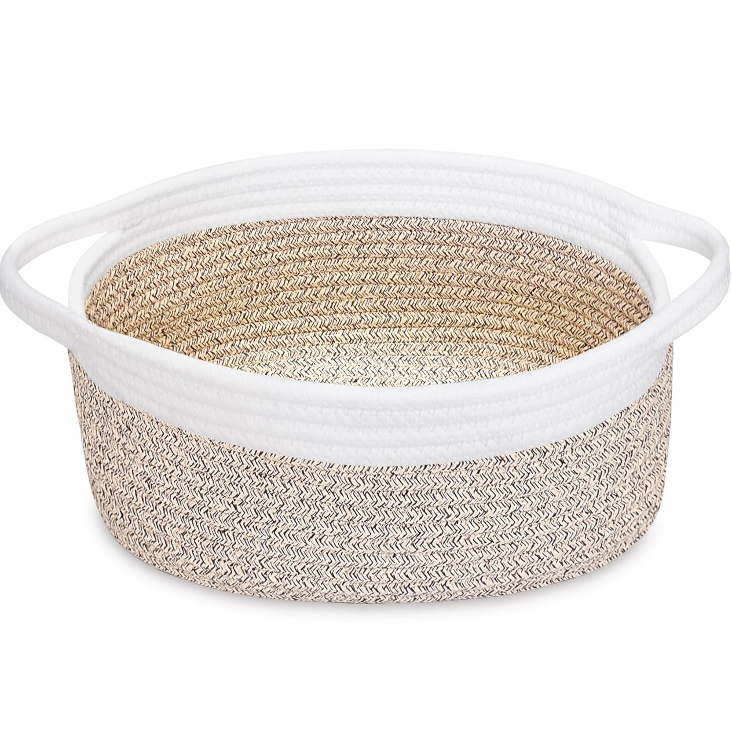 Boho Beige Storage Bin — 12" — Mixed Brown