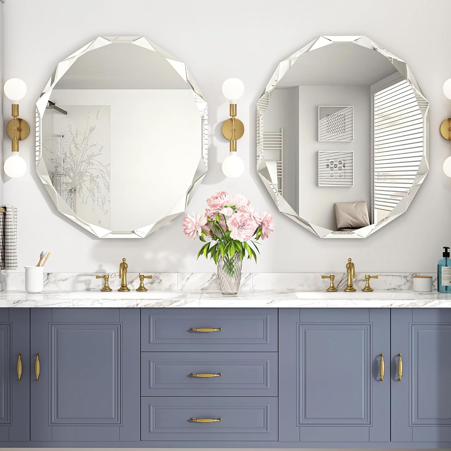 Beveled Beige Mirror — 30" - View 2