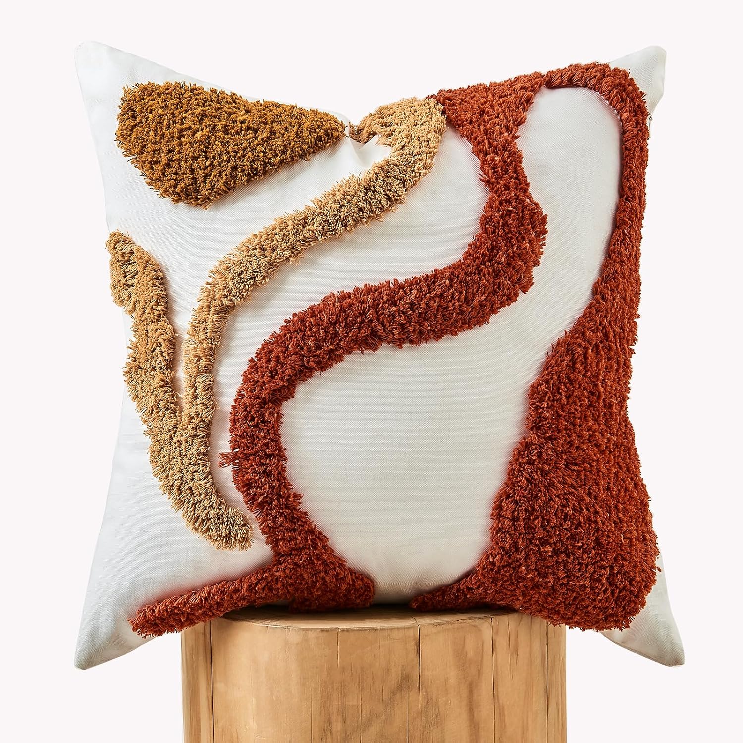 Embroidered Boho Fabric Throw Pillow Cover — 18" — C-cr711(1 Pack Without Pillow Insert)