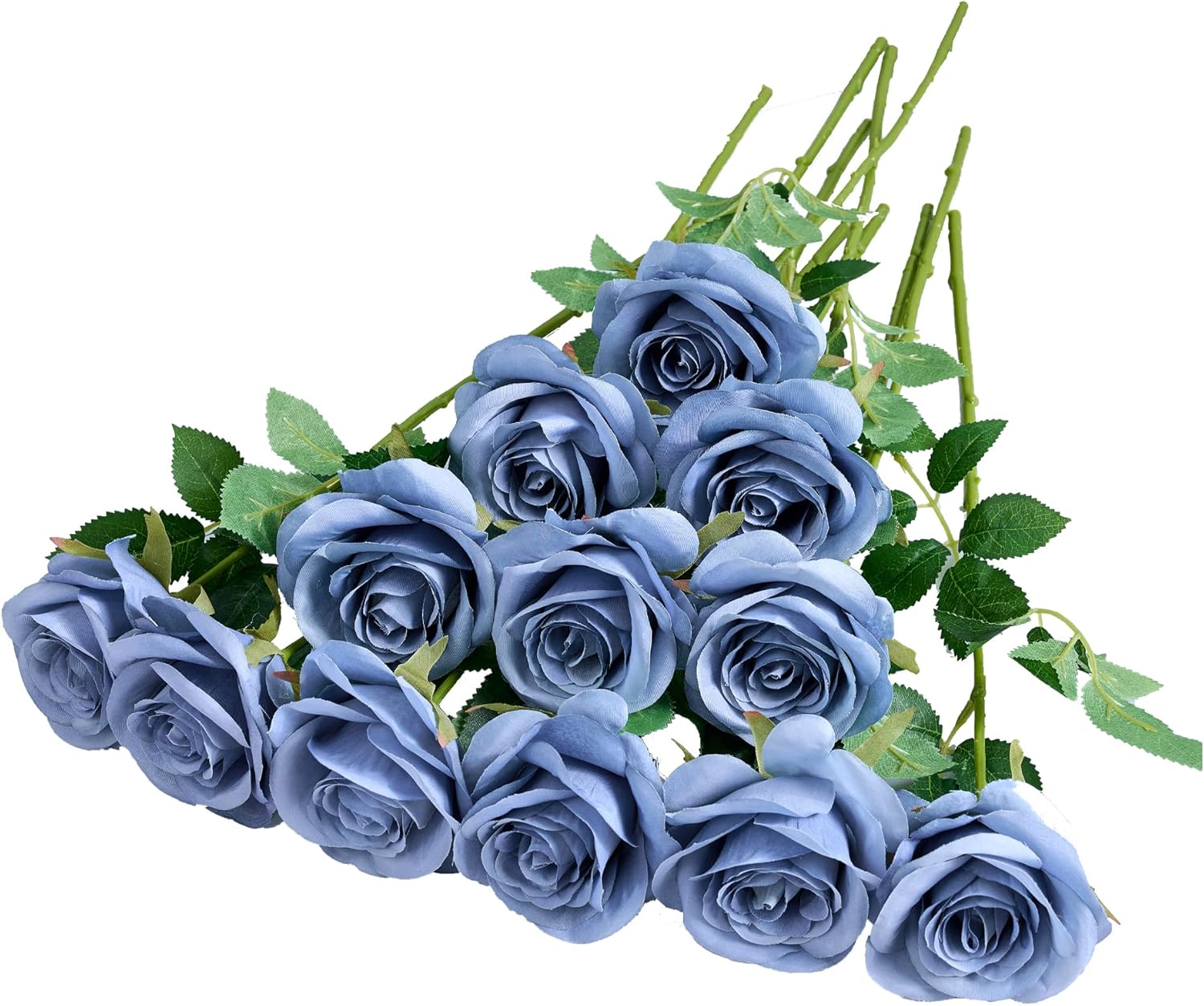 Beige Artificial Flowers — Dusty Blue