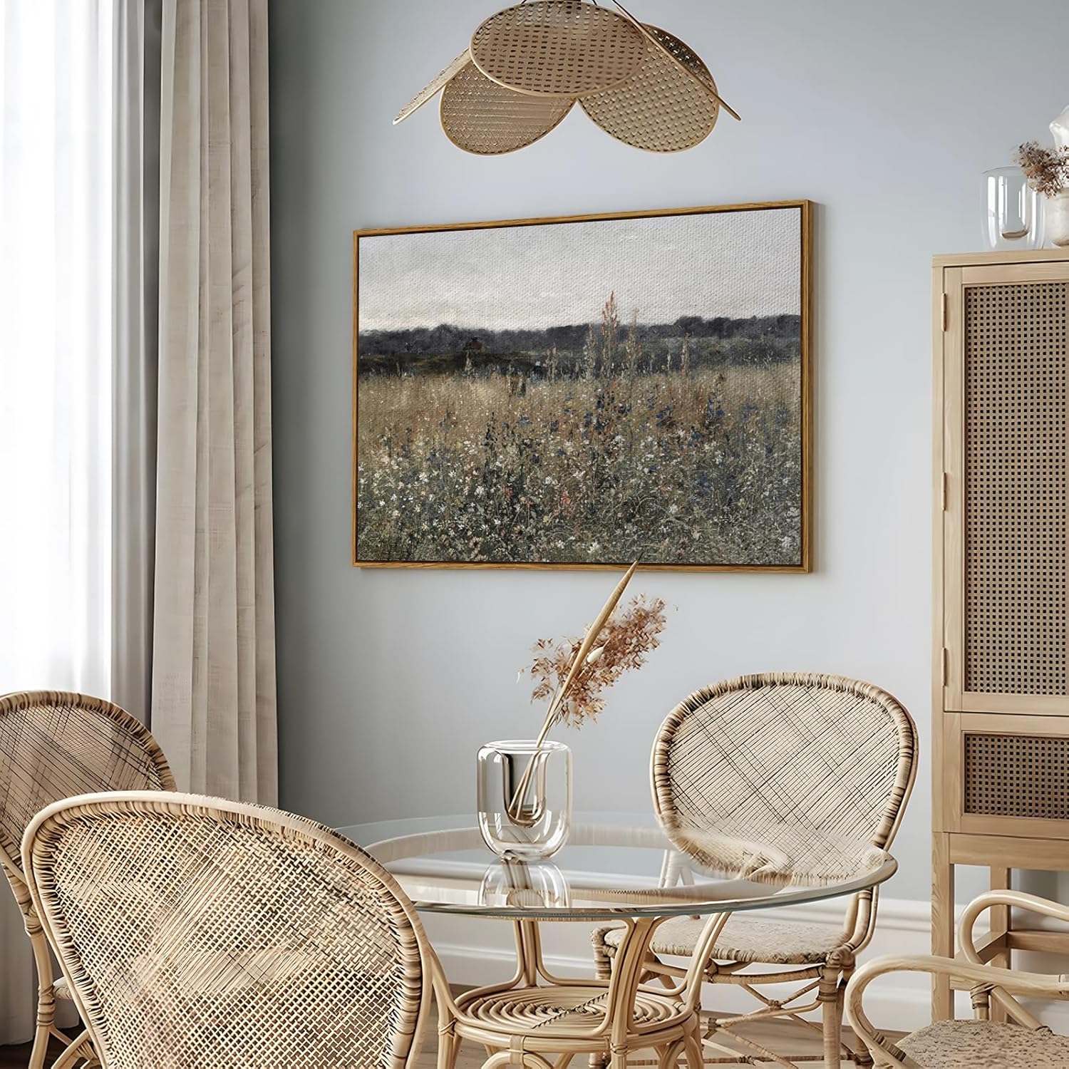 Framed Farmhouse Beige Canvas Wall Art — 24" - View 4