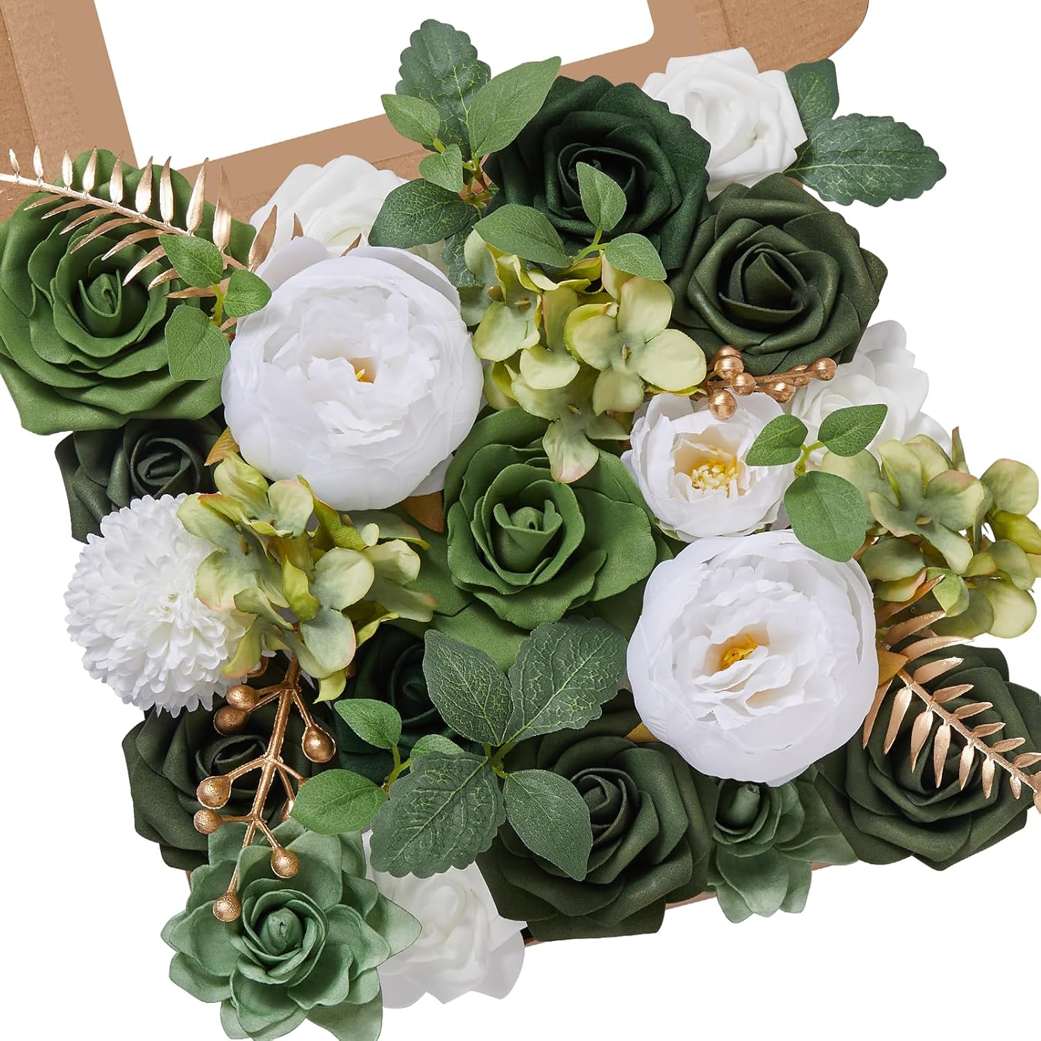 Beige Artificial Flowers — A Emerald Green