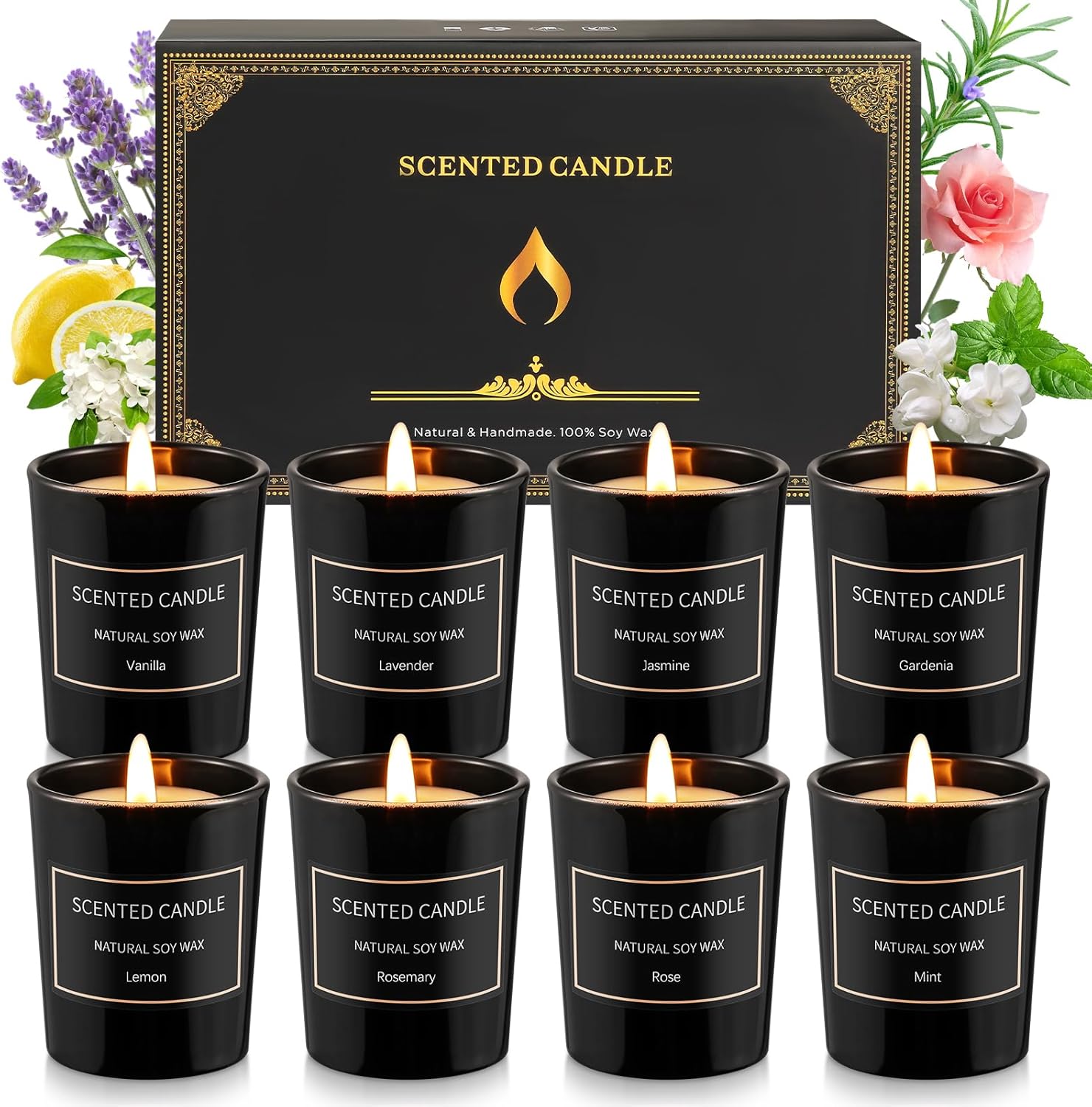 Scented Black Candle — Black