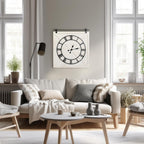 Battery Operated Farmhouse Wall Clock — 29.5" - View 9