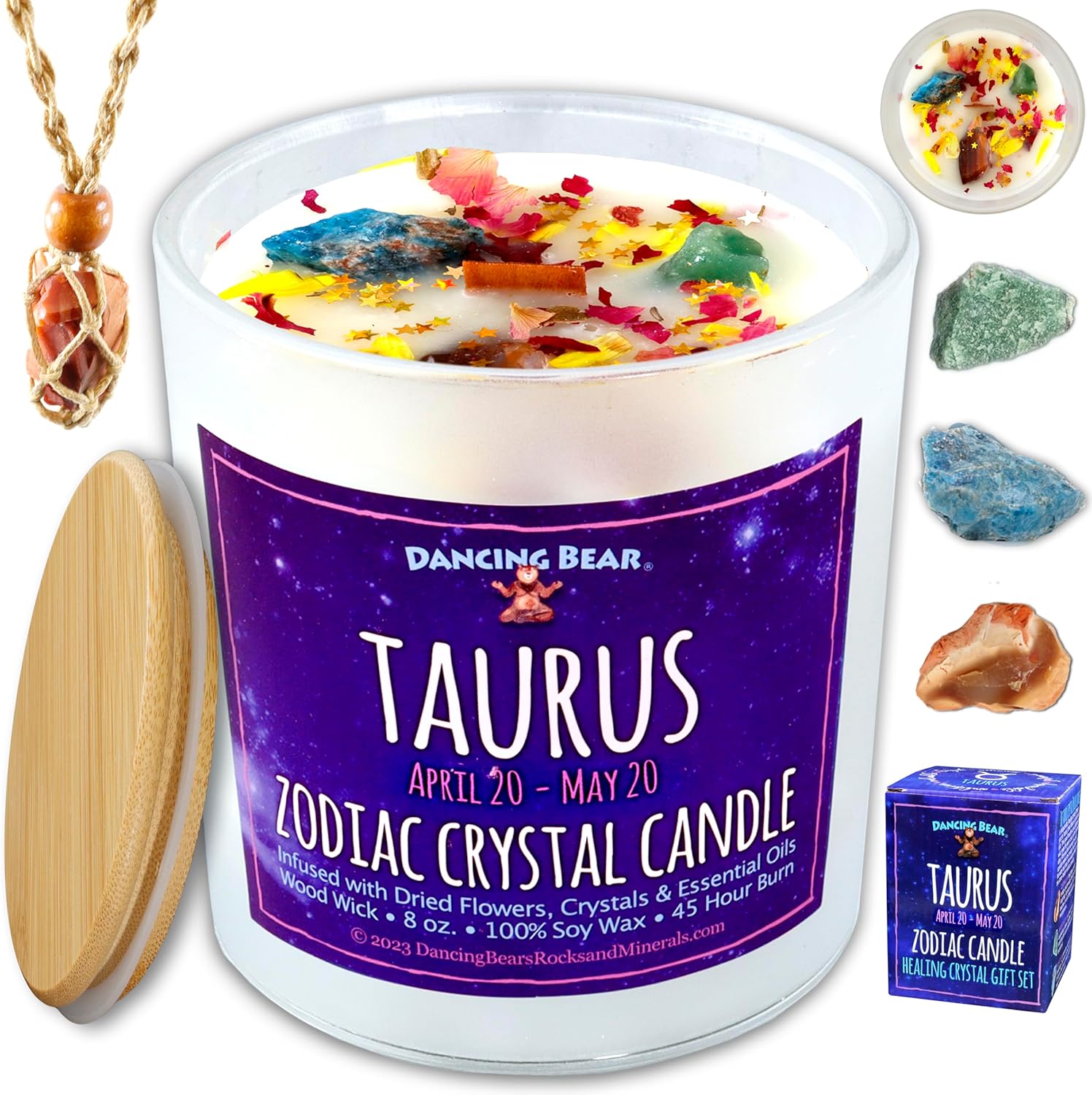 Scented Luxe Wood Candle — Taurus Zodiac Candle