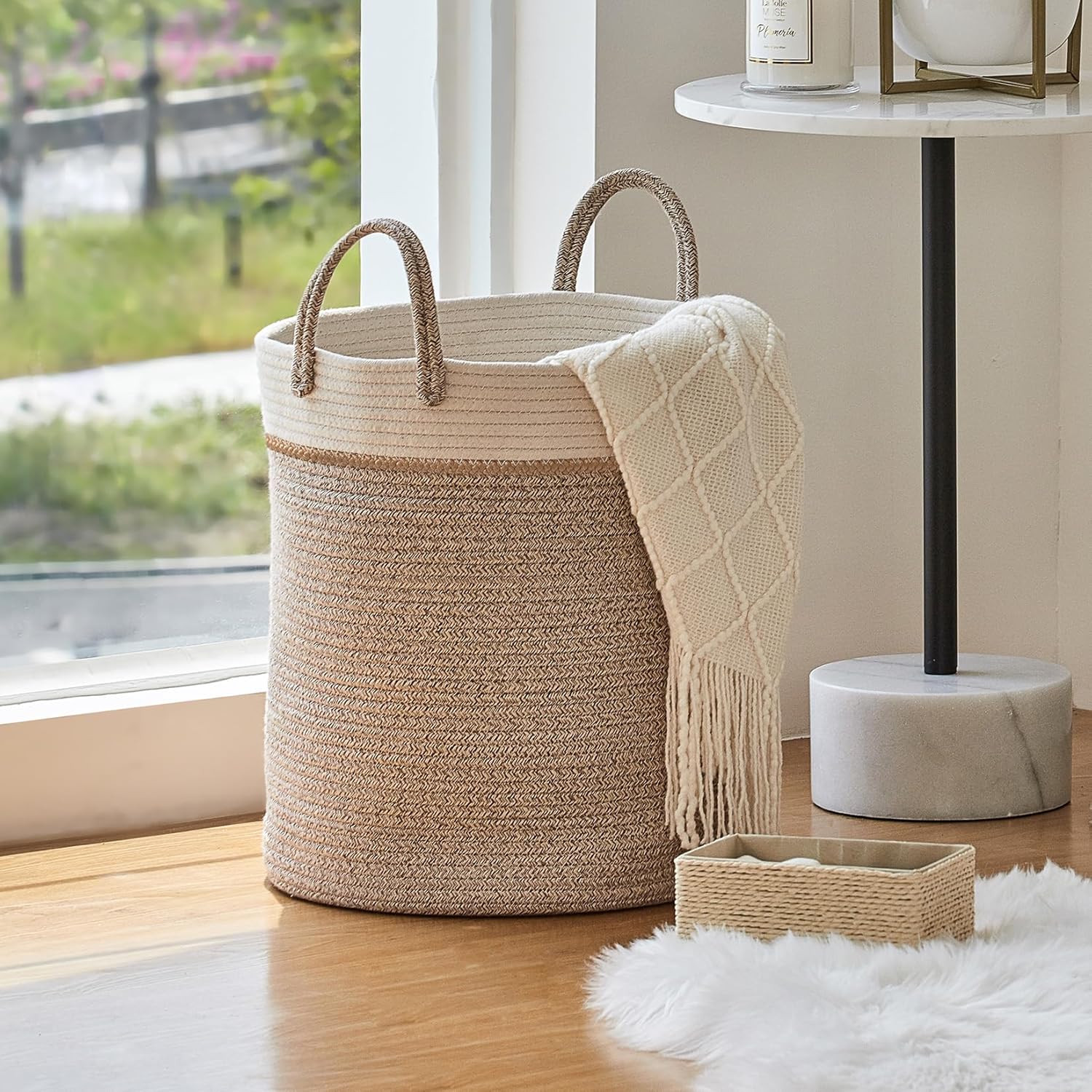 Boho Beige Throw Pillow — 14" - View 3
