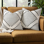 Boho Beige Throw Pillow Cover — 18"