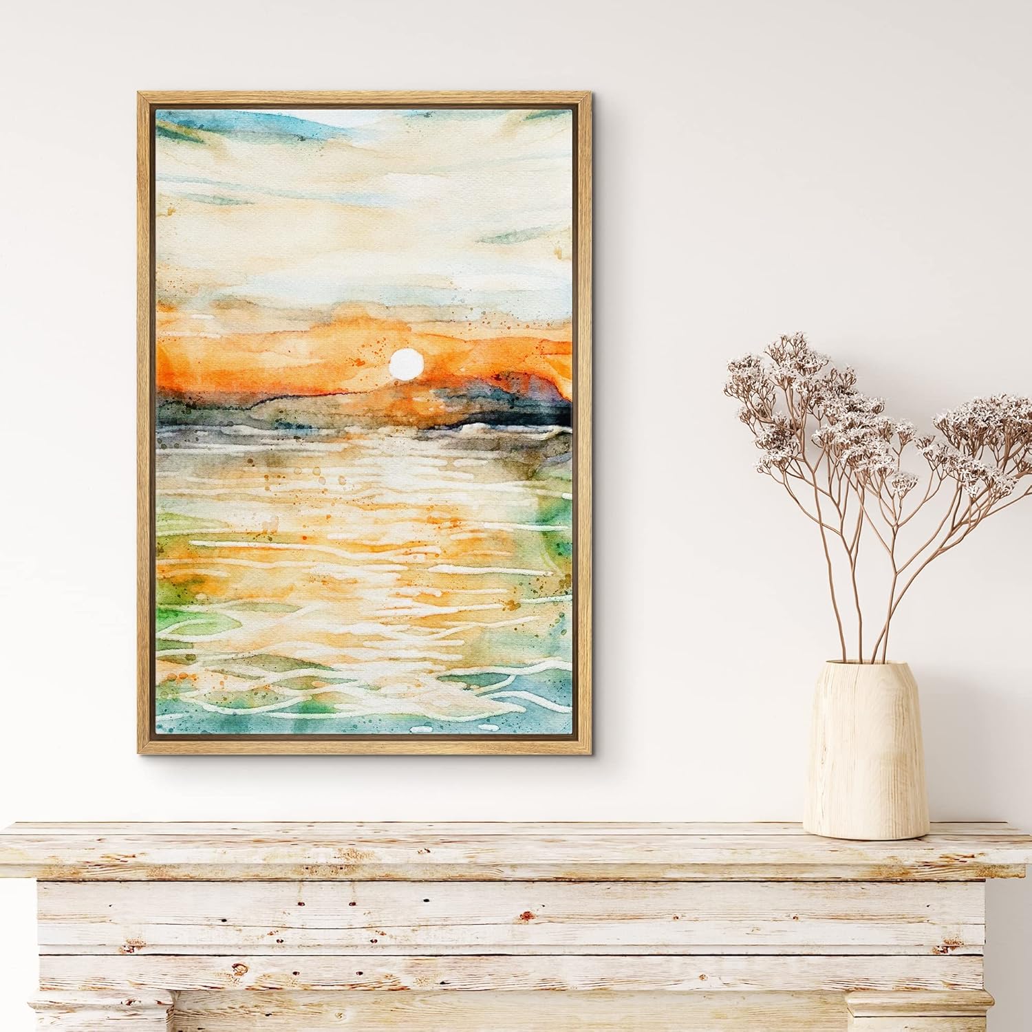 Framed Modern Fabric Wall Art — 24" - View 3