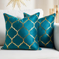 Velvet Boho Black Throw Pillow Cover — 20" — 18" x 18" (Pack of 2)