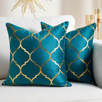 Velvet Boho Black Throw Pillow Cover — 20" — 18" x 18" (Pack of 2)