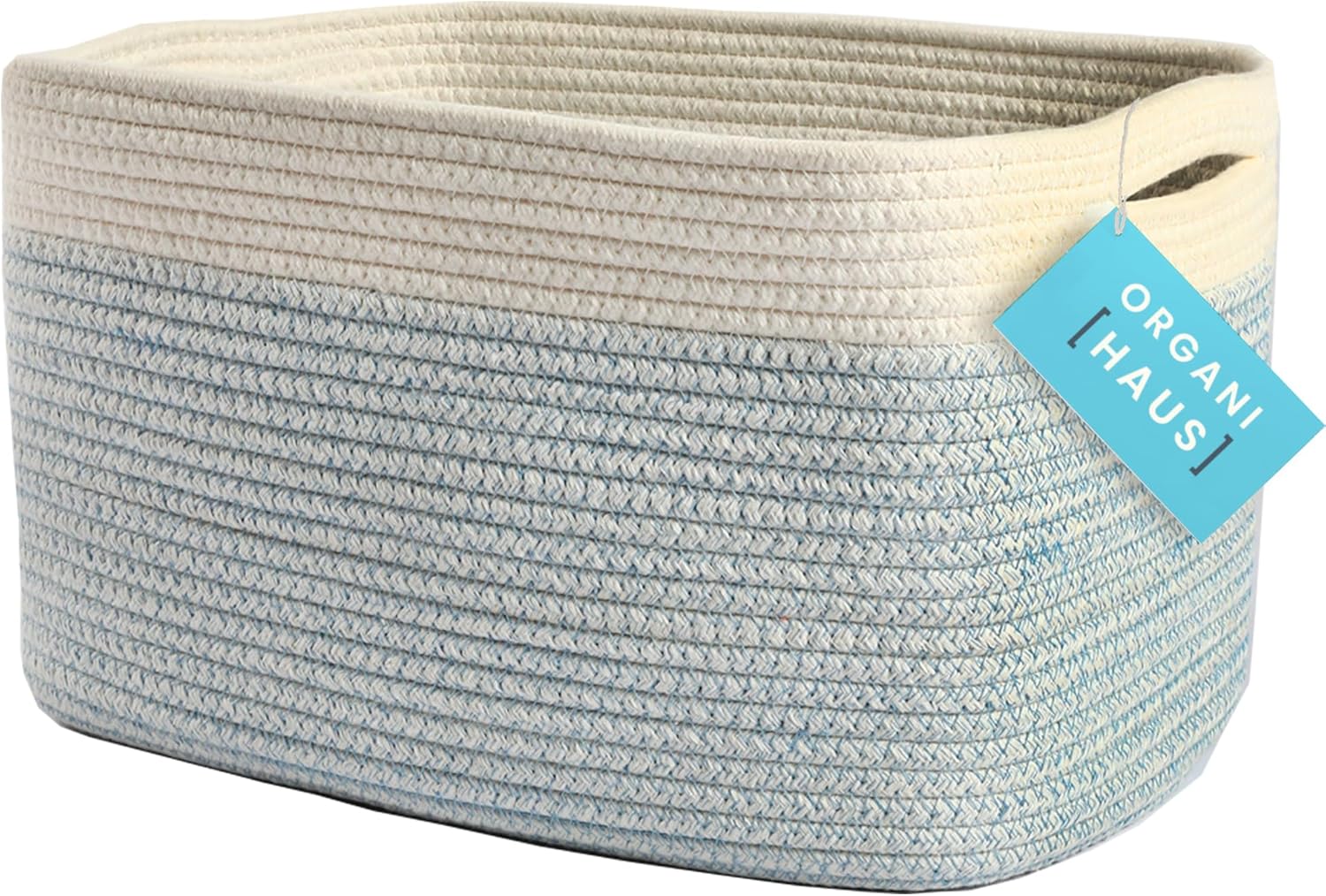 Black Storage Basket — 15" — Blue