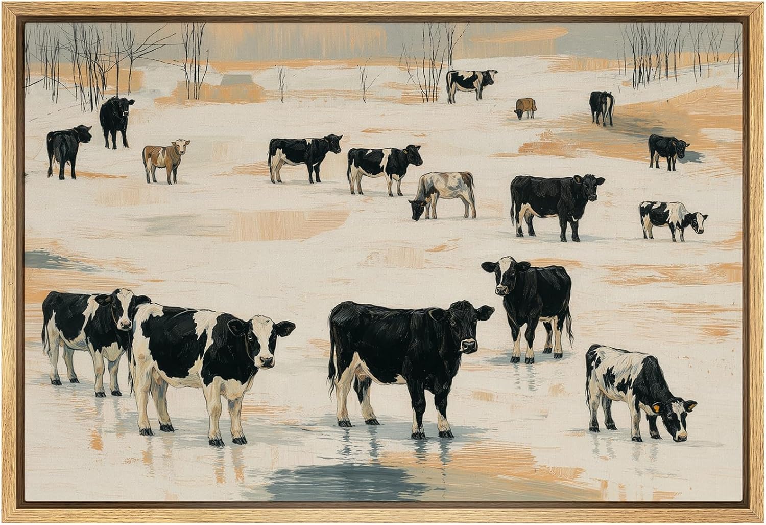 Framed Farmhouse Fabric Wall Art — 24" — 24"L x 16"W