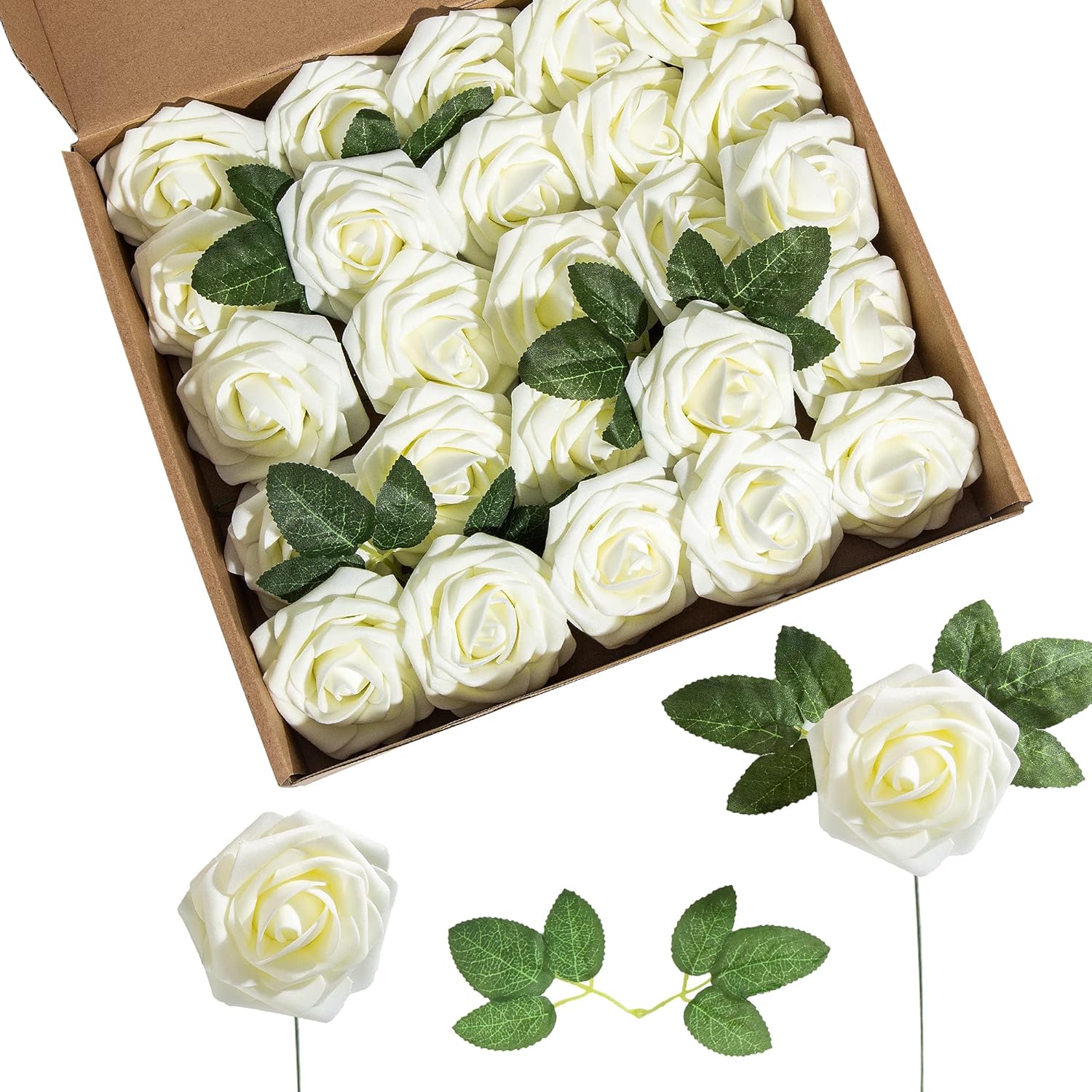 Black Artificial Plant — Ivory White