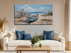 Framed Blue Canvas Wall Art — 48" - View 3