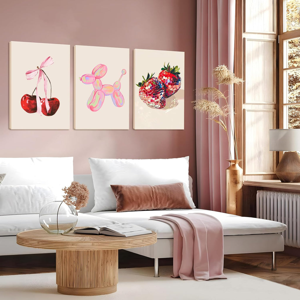 Framed Pink Canvas Wall Art — 16" - View 2