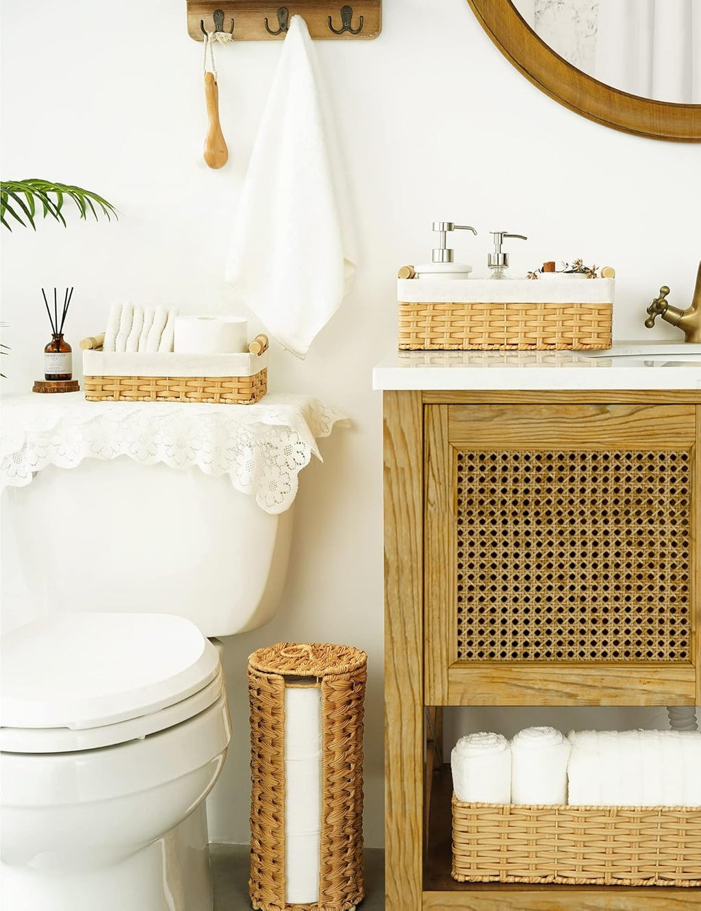 Rattan Storage Basket — Set of 2 - View 3