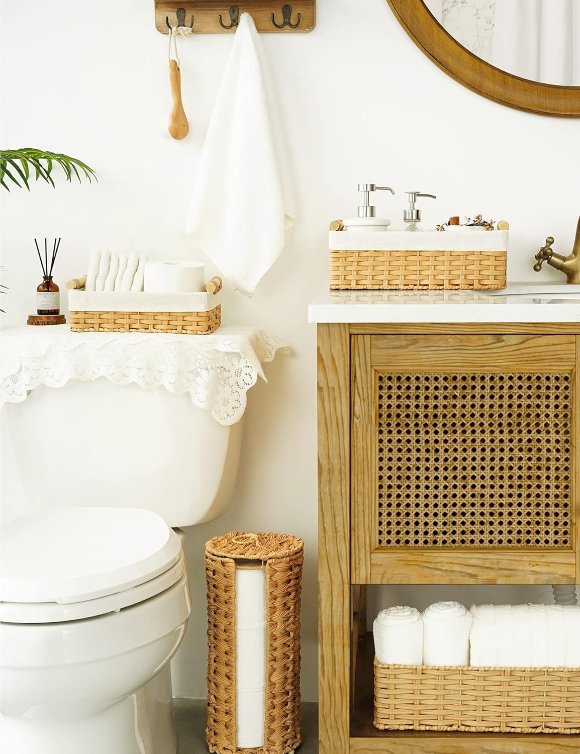 Rattan Storage Basket — Set of 2 - View 3
