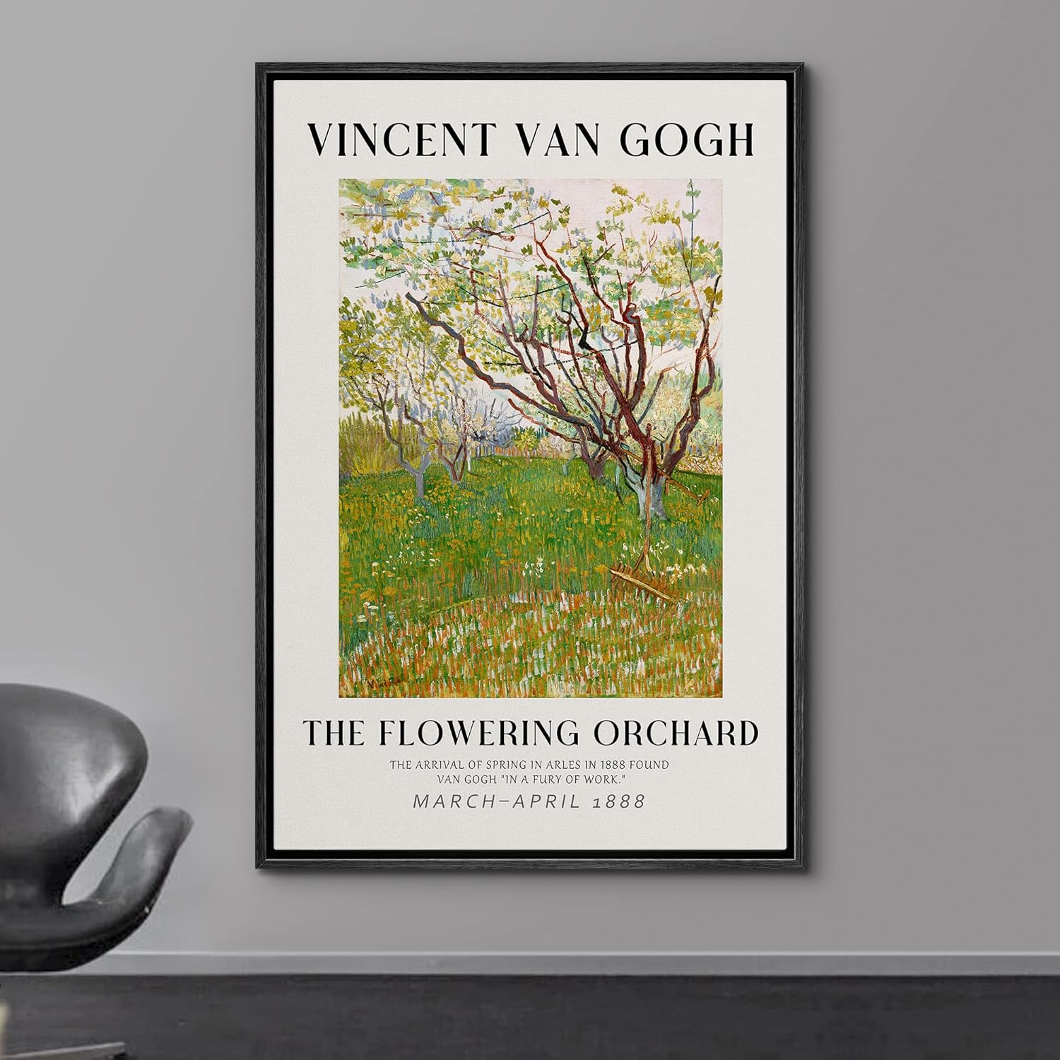 Framed Farmhouse Green Wall Art — 16" - View 2