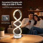 Dimmable Modern Black Bedside Lamp — 10-Light - View 6