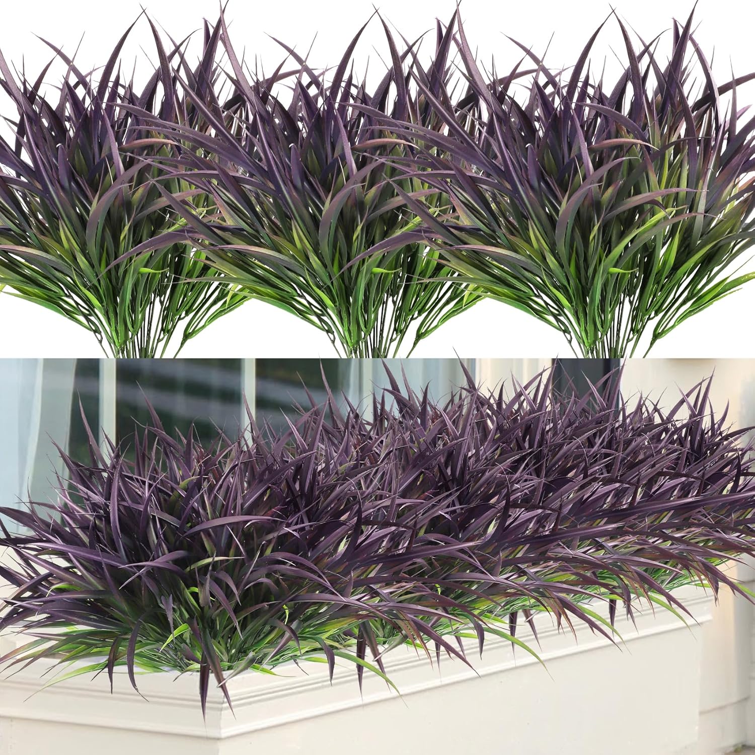 Farmhouse Green Artificial Plant — Purple