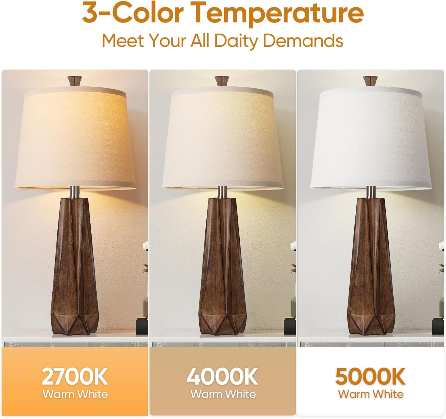 Linen Modern Black Desk Lamp — 27" - View 2