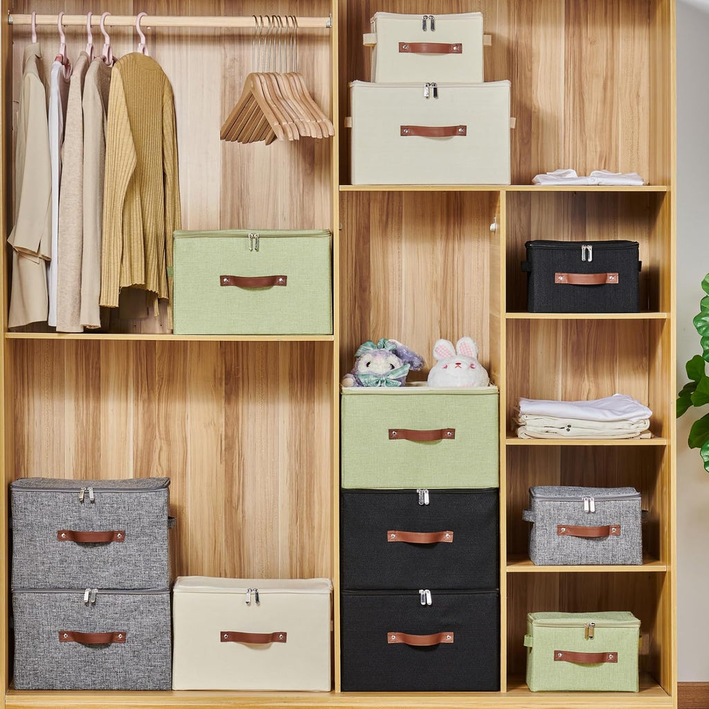 Linen Beige Storage Bin — Set of 1 - View 7