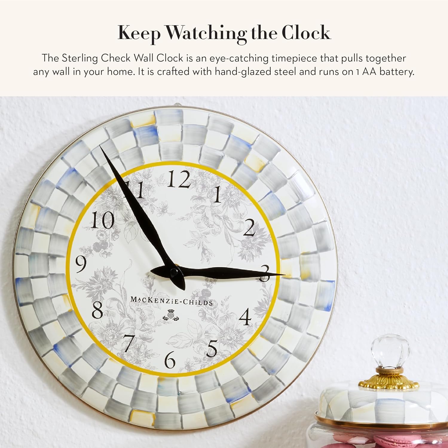 Purple Wall Clock - View 2