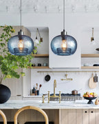 Farmhouse Blue Pendant Light — 7" - View 8