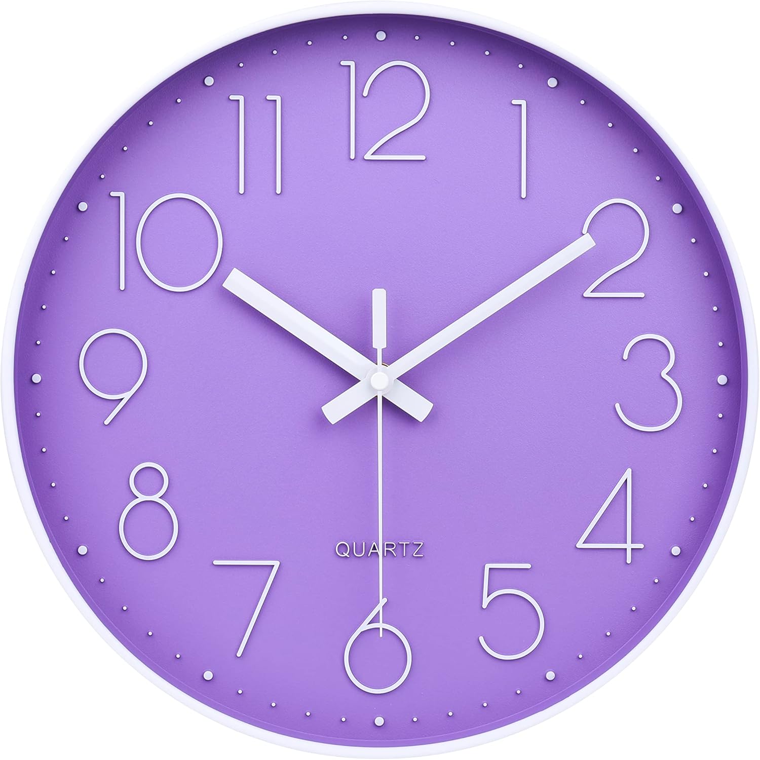 Modern Black Wall Clock — 16" — 12 Inch