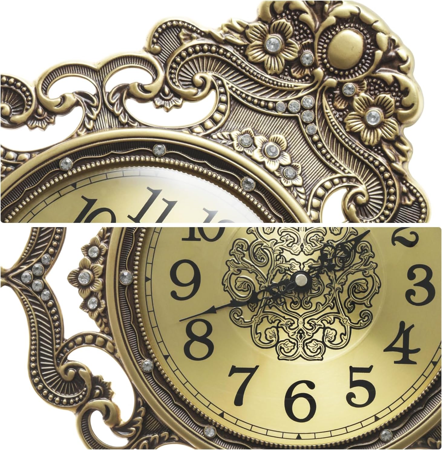 Vintage Brown Wall Clock — 14" - View 5