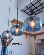 Farmhouse Blue Pendant Light — 7" - View 3