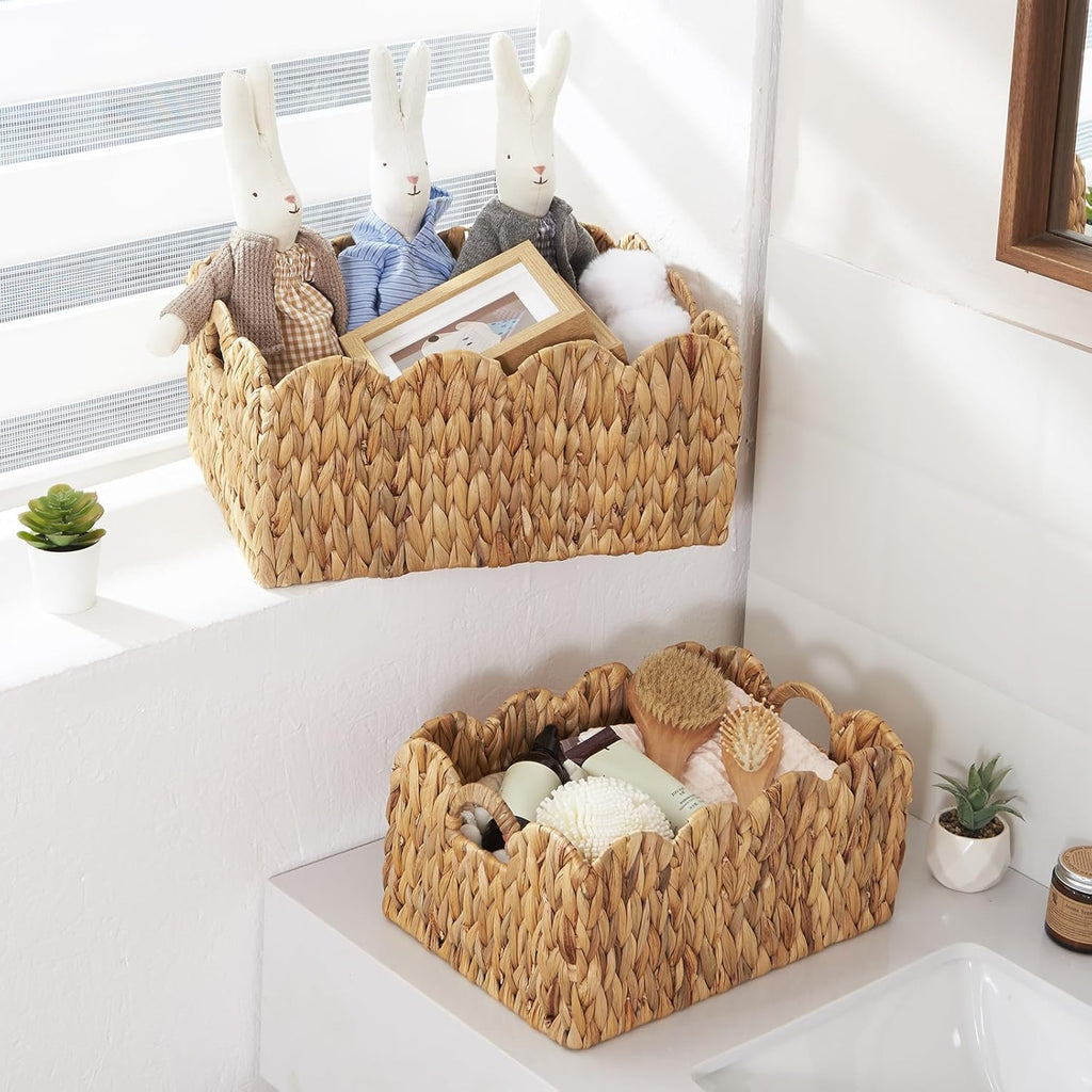 Handwoven Boho Beige Vase — 7" - View 5