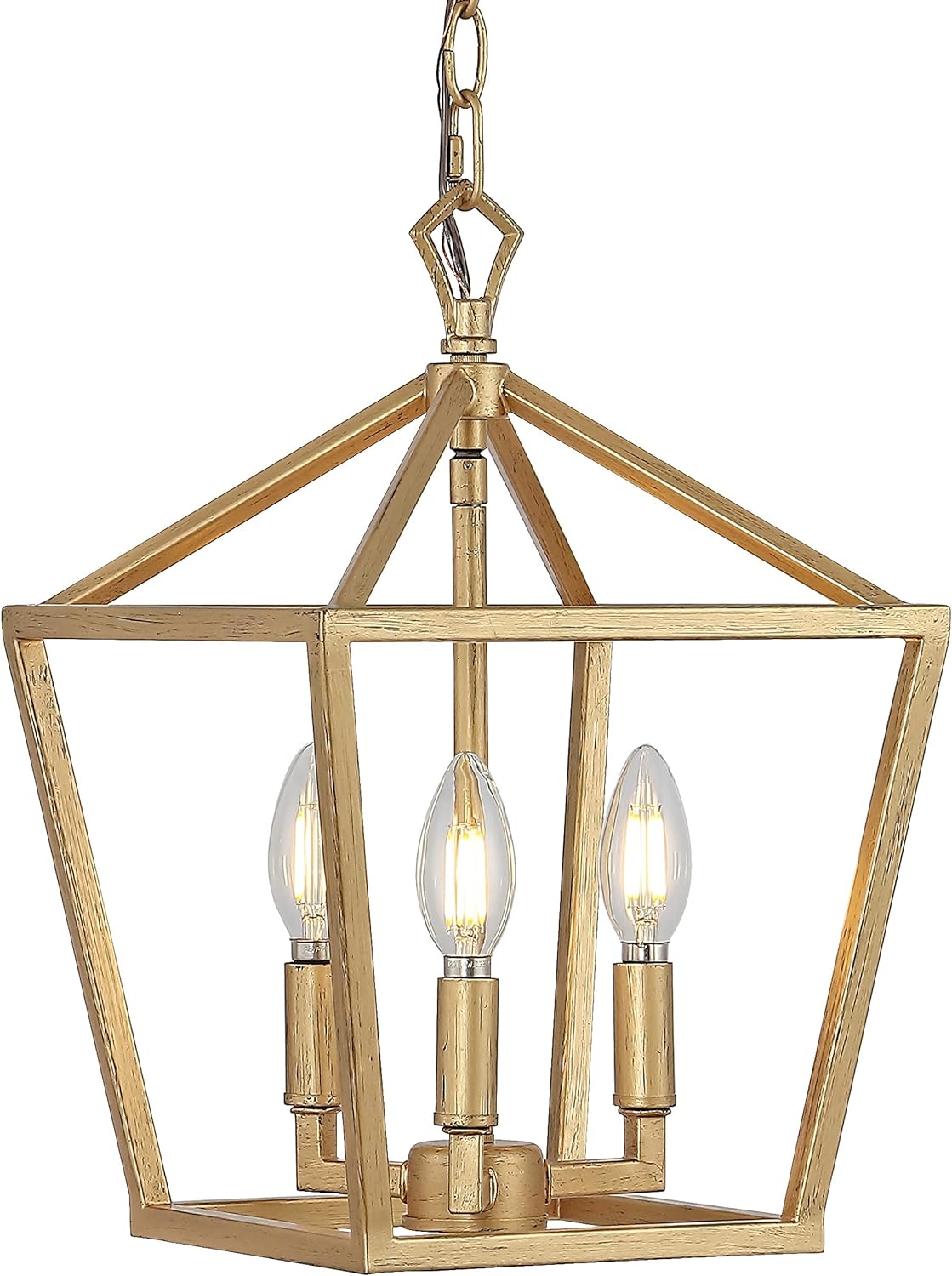 Antique Farmhouse Gold LED Bulb — 4-Light — 10"