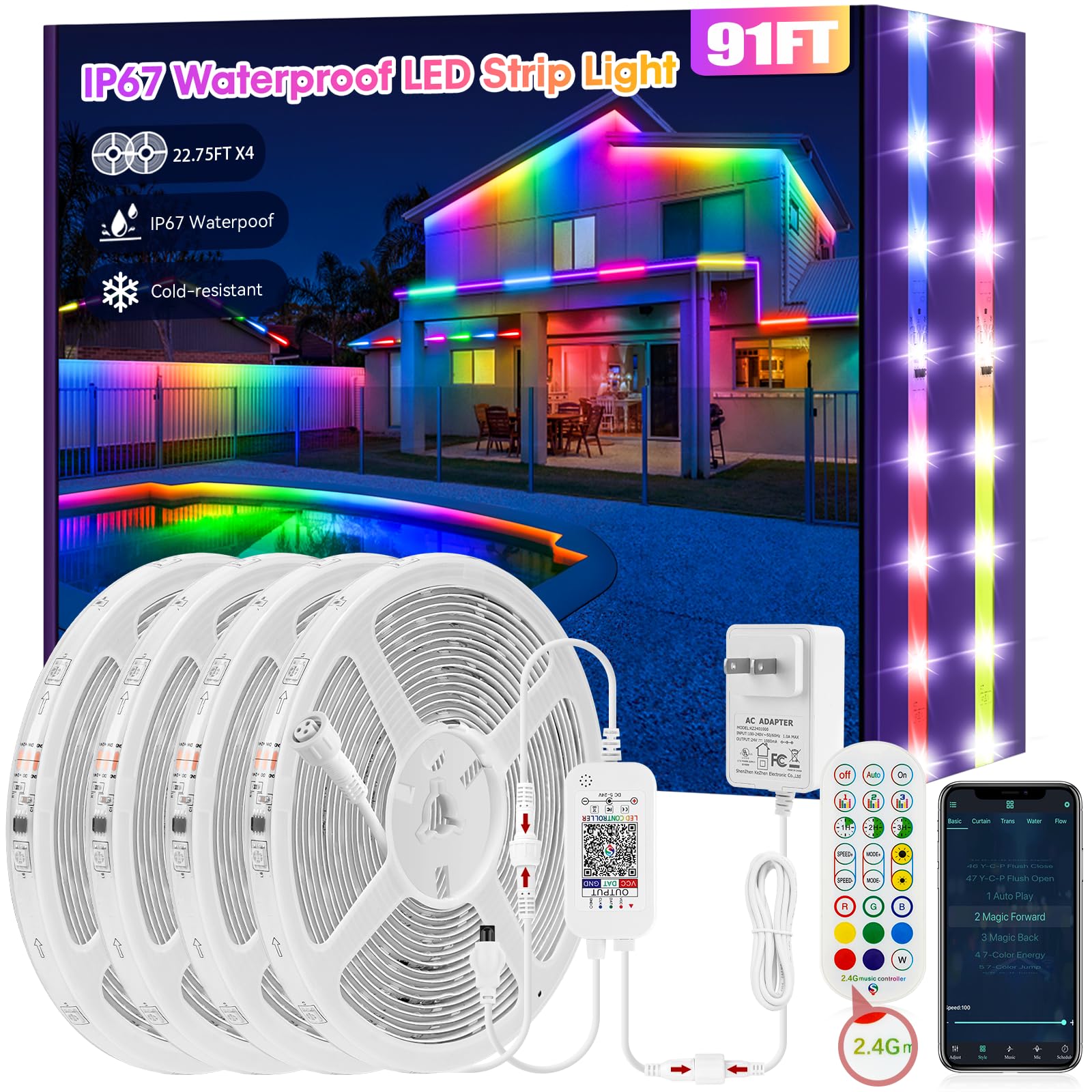 Smart Rattan LED Strip Lights