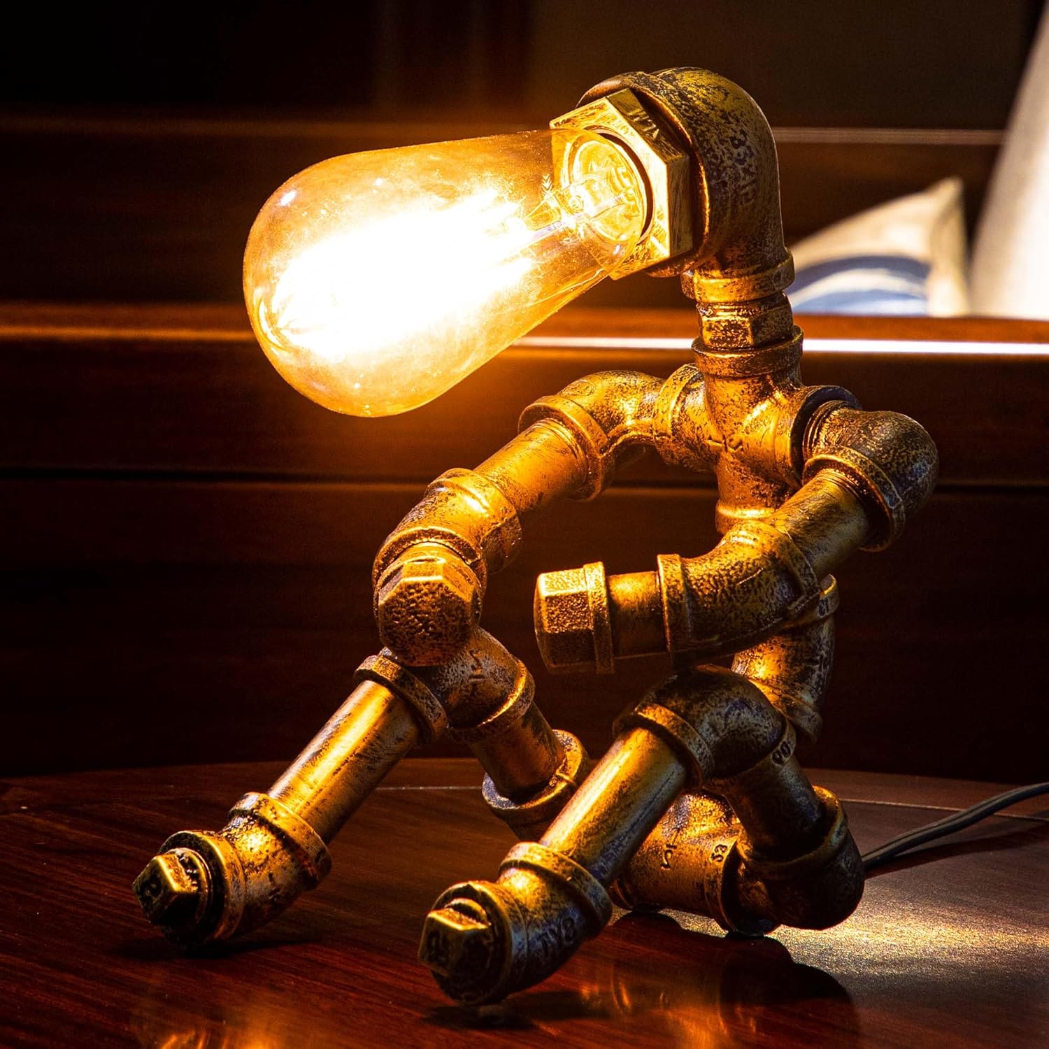 Vintage Black Table Lamp - View 5