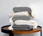 Boho Beige Throw Pillow - View 4