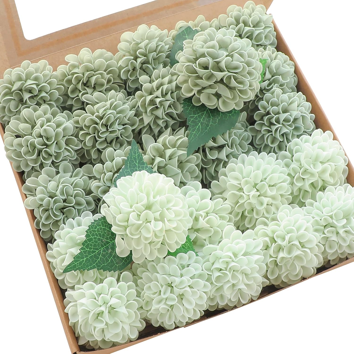 Beige Artificial Plant — Sage Green & Mint Green