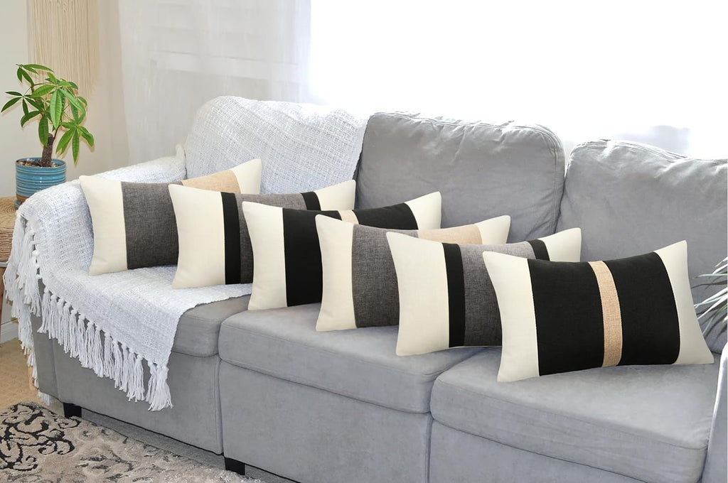 Lumbar Boho Fabric Throw Pillow Cover — 20" - View 8