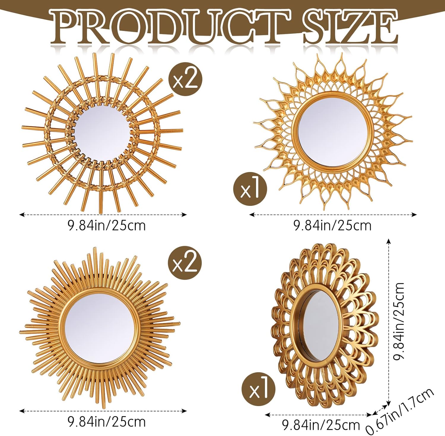 Luxe Gold Mirror - View 2