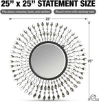 Metal Wall Mirror — 25" - View 3