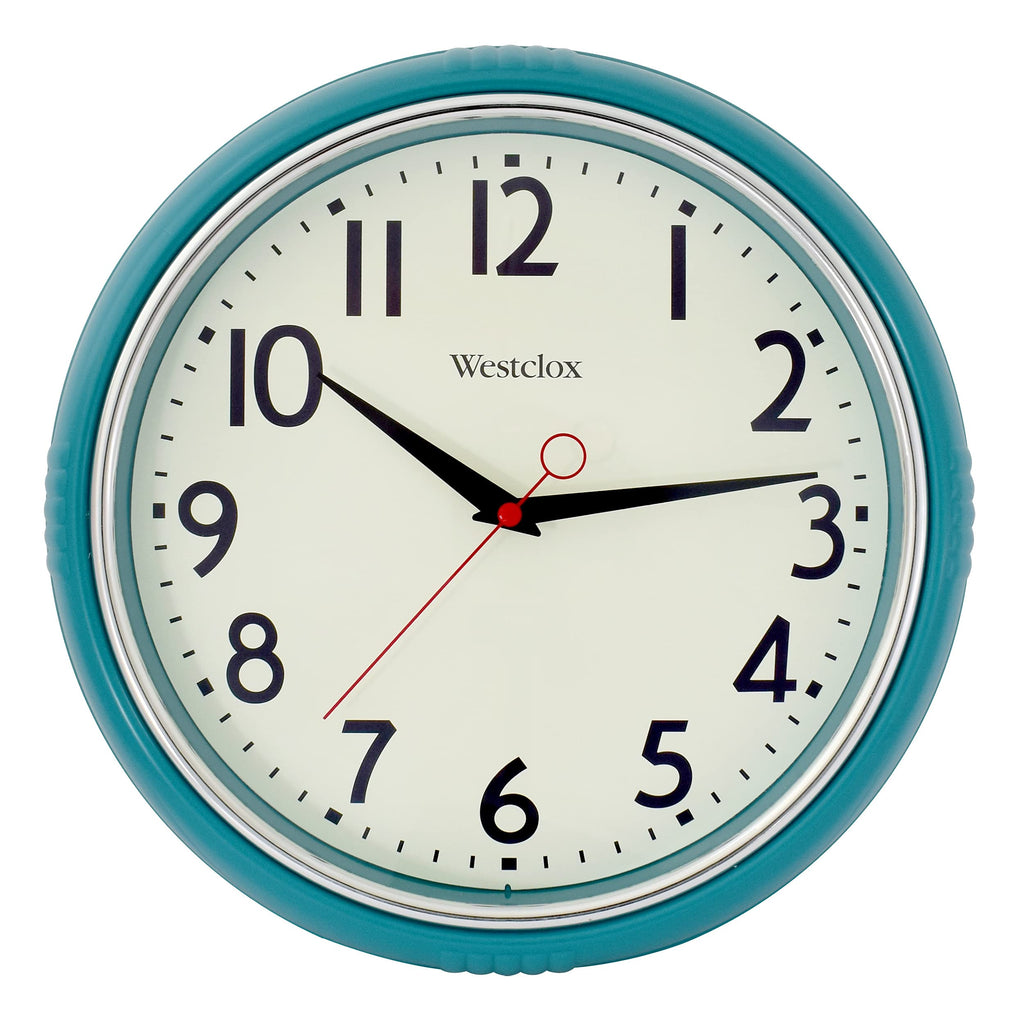 Vintage Mid-Century Black Wall Clock — 12"