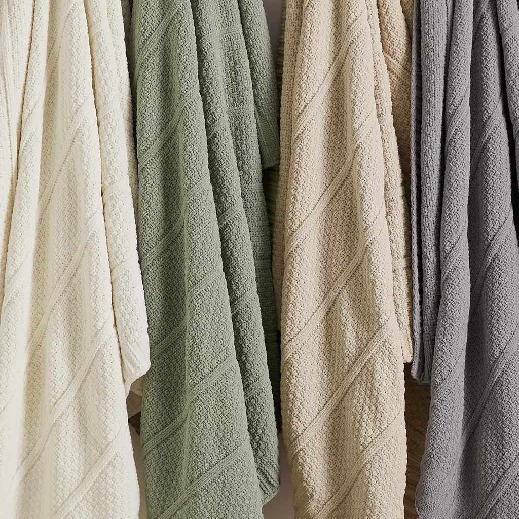Knit Beige Throw Pillow — 50" - View 8