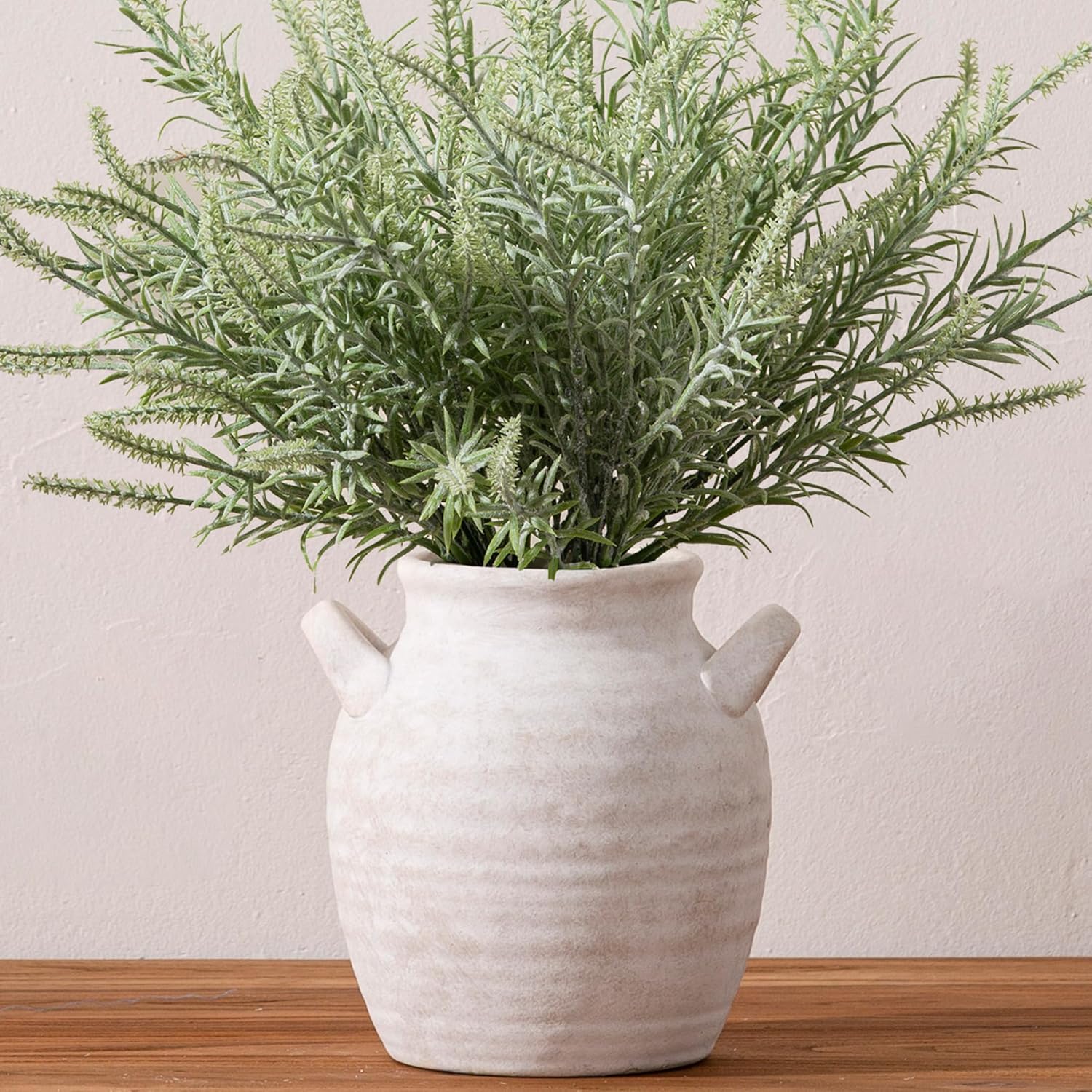 Vintage Farmhouse Brown Flower Vase — 6" — 7.1" Rustic
