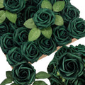 Beige Artificial Flowers — Dark Green