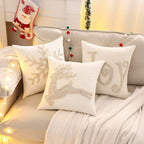 Tufted Beige Throw Pillow Cover — 18" - View 8