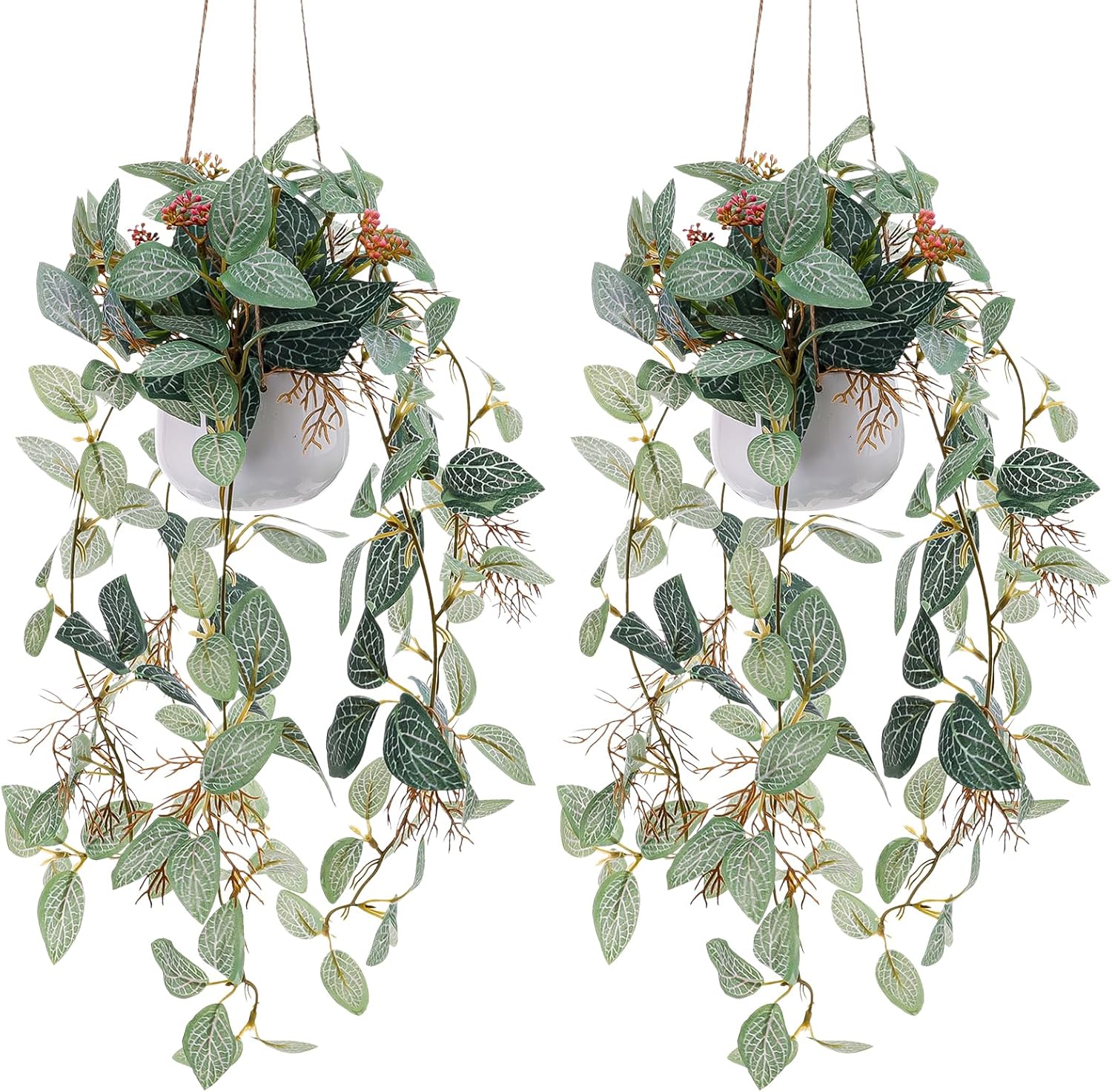 Artificial Plant — 2 Pcs Fake Hanging Plant