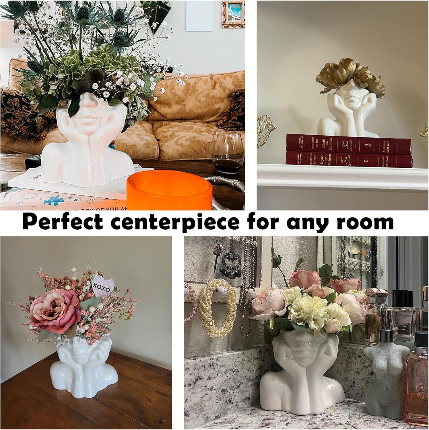 Modern Ceramic Flower Vase — 5.3" - View 3
